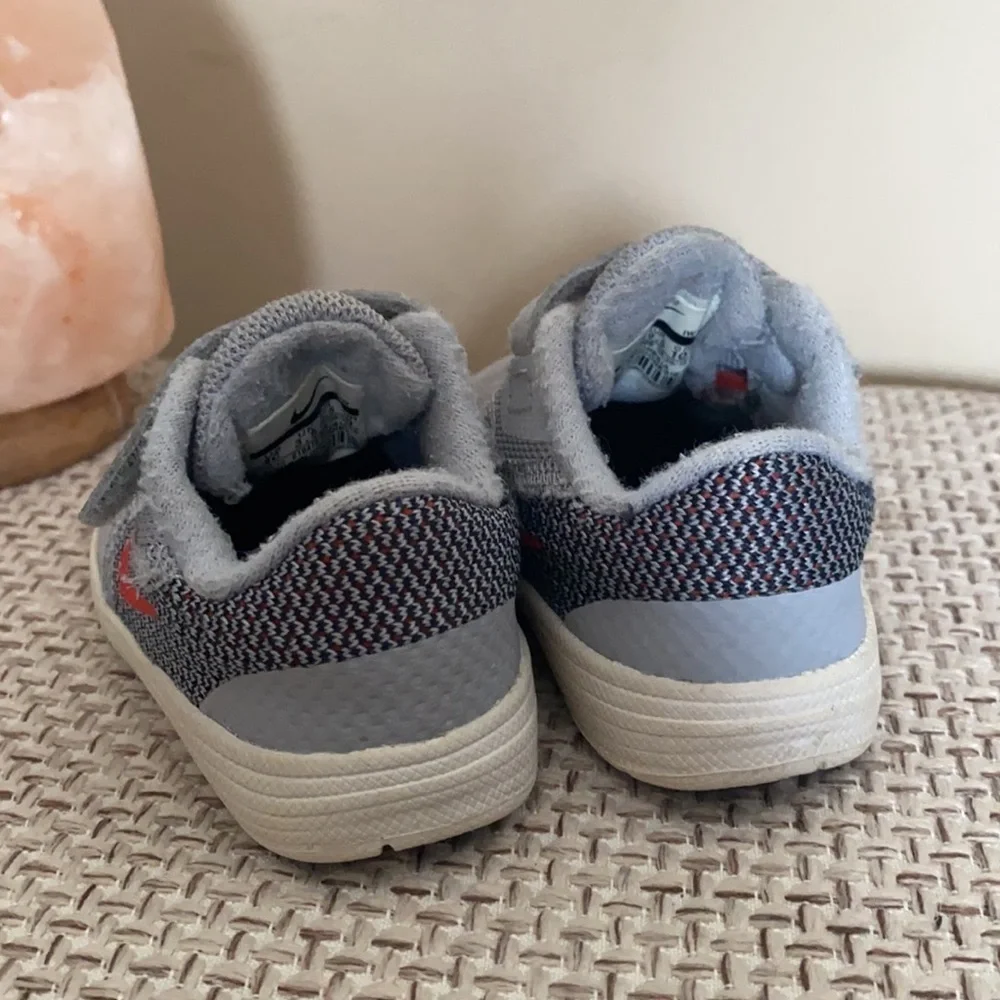 Nike Revolution Gray Velcro Sneakers Baby Size 4c